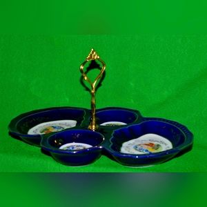 Vase Vintage Cobalt glass Manufactory THUN.  Made in the Czech Republic.